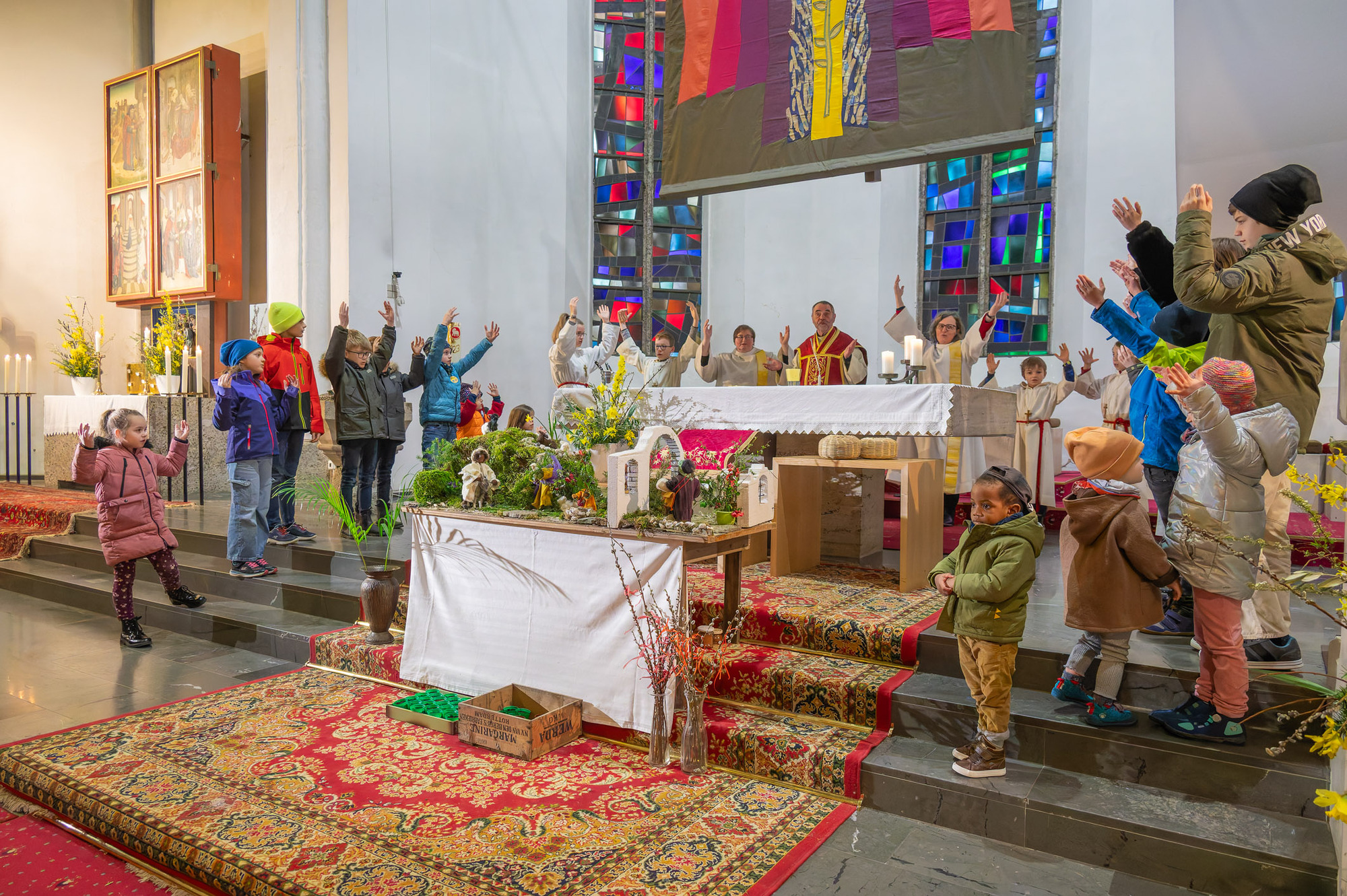 Der Palmsonntag wurde mit einem Familiengottesdienst festlich gefeiert.