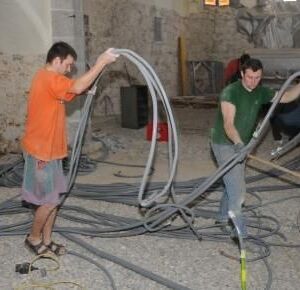 Elektroinstallationen und Betonieren
