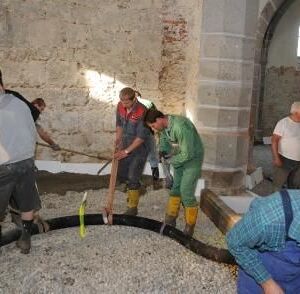 Elektroinstallationen und Betonieren